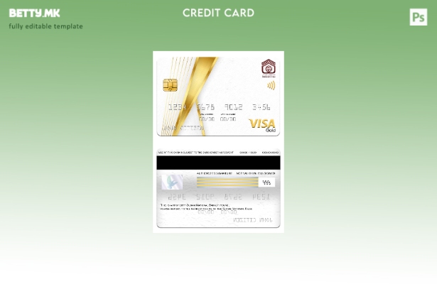 Модерен стил Шаблон за виза златна картичка на Народната банка на Судан